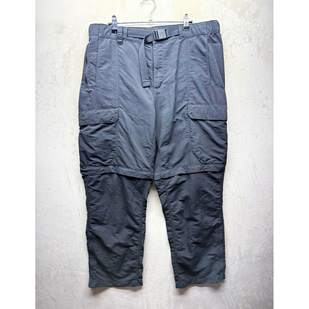 The North Face Pants Men's Large Convertible Cargo Hiking Gray Nylon Gorpcore